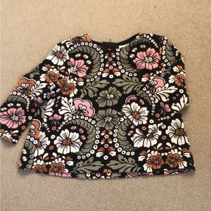 H&M floral print 3/4 sleeve top sz 10